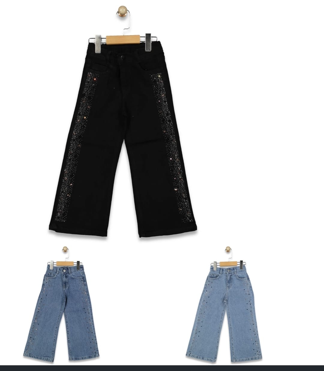 1003 Jean Enfant Avec Détails Strass Latéraux – Image 1