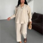 Chemise Femme En Lin Élégante
