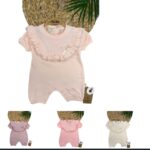 Combinaison Bébé Avec Nœud Et Dentelle