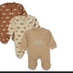 Ensemble Bébé 3 Pièces Motifs Argentés