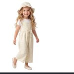 Ensemble Bébé Mousseline Fleurie Avec Chapeau