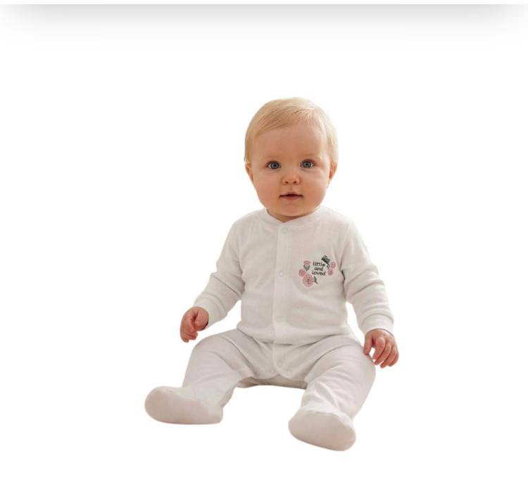 1038 Combinaison Bébé Imprimée Fleurs Délicates – Image 1