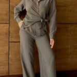 Ensemble Blouse Et Pantalon Femme En Modal