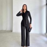 Ensemble Blouse Et Pantalon Femme Chic