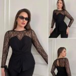 Blouse Femme À Manches En Tulle Élégantes