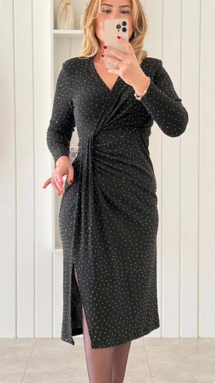 129 Robe Midi Femme Fendue Chic – Image 1