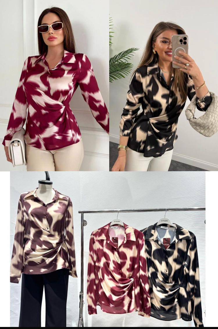 130 Blouse Femme À Motif Batik Moderne – Image 1