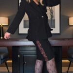 Ensemble Veste Et Jupe Femme Avec Dentelle