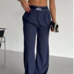 Pantalon Femme Plissé Coupe Élégante