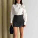 Chemise Femme Avec Détails En Dentelle