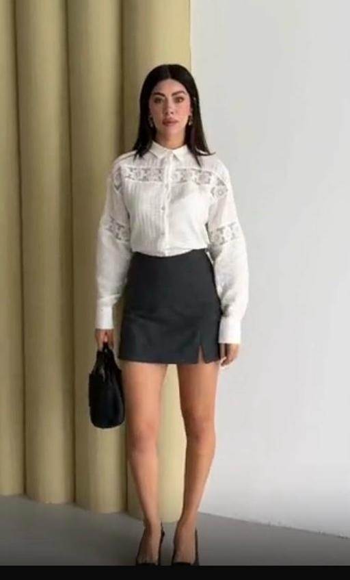 133 Chemise Femme Avec Détails En Dentelle – Image 1