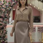 Ensemble Chemise À Pois Et Jupe Femme