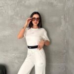 Ensemble Crop Femme À Double Ceinture