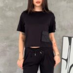 Ensemble Crop Femme Avec Poches Pratiques