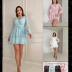 Robe Courte Femme À Boucle Et Volants