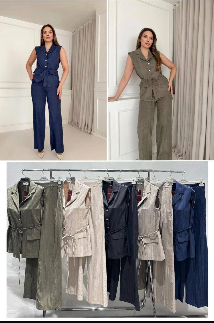 148 Ensemble Gilet Et Pantalon Femme Élégant – Image 1