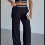 Ensemble Bustier Et Pantalon Femme Élégant
