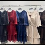 Robe Femme En Tissu Brillant Raffiné
