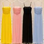Robe Femme Plissée En Mousseline Légère